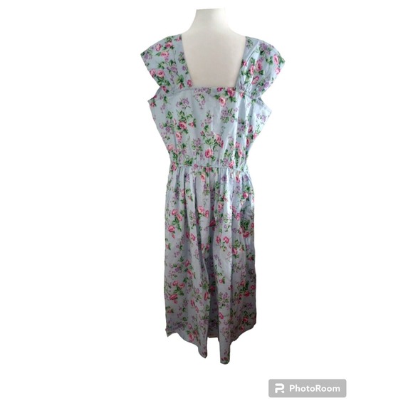 Chandni Dress Women XL 16/18 Floral Sweetheart Pastel Fit Flare Maxi Colorful - Picture 4 of 10